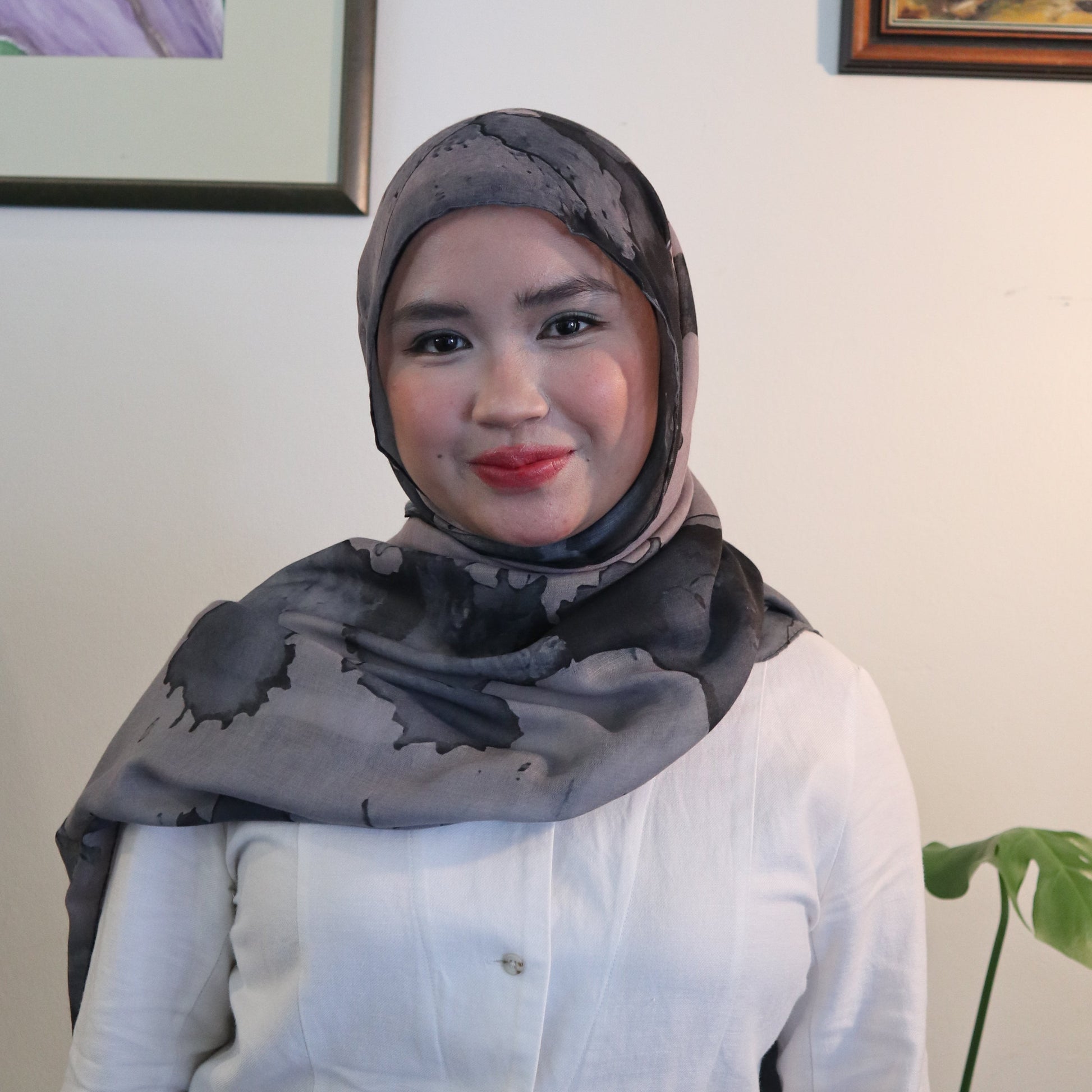 Lady wearing gelora from our eco conscious gemalai collection